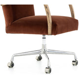 Bryson Desk Chair, Burnt Auburn - Furniture - Office - High Fashion Home