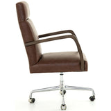Bryson Leather Desk Chair, Havana Brown - Furniture - Office - High Fashion Home
