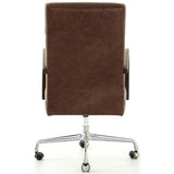 Bryson Leather Desk Chair, Havana Brown - Furniture - Office - High Fashion Home