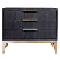 Caleb 3 Drawer Nightstand, Onyx Oak-Furniture - Bedroom-High Fashion Home
