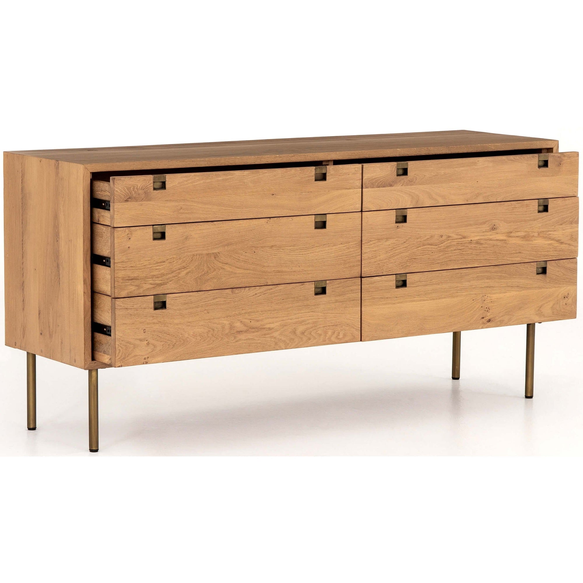 Carlisle 6 Drawer Dresser, Natural Oak High Fashion Home