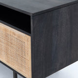 Carmel Media Console, Black - Furniture - Accent Tables - High Fashion Home
