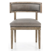 Carter Leather Dining Chair, Light Grey - Furniture - Dining - High Fashion Home