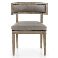 Carter Leather Dining Chair, Light Grey - Furniture - Dining - High Fashion Home