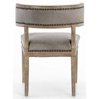 Carter Leather Dining Chair, Light Grey - Furniture - Dining - High Fashion Home