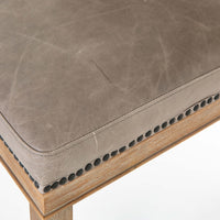 Carter Leather Dining Chair, Light Grey - Furniture - Dining - High Fashion Home