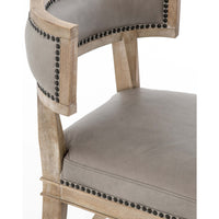Carter Leather Dining Chair, Light Grey - Furniture - Dining - High Fashion Home