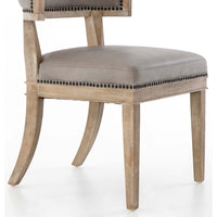 Carter Leather Dining Chair, Light Grey - Furniture - Dining - High Fashion Home
