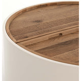 Cas Drum Coffee Table, Cream - Modern Furniture - Coffee Tables - High Fashion Home
