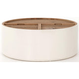 Cas Drum Coffee Table, Cream - Modern Furniture - Coffee Tables - High Fashion Home