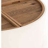 Cas Drum Coffee Table, Cream - Modern Furniture - Coffee Tables - High Fashion Home