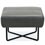 Efron Leather Ottoman-Furniture - Chairs-High Fashion Home