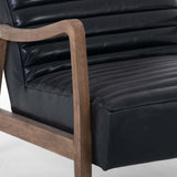 Chance Leather Chair, Dakota Black - Modern Furniture - Accent Chairs - High Fashion Home