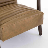 Chance Leather Chair, Warm Taupe Dakota - Modern Furniture - Accent Chairs - High Fashion Home