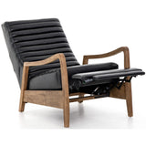 Chance Leather Recliner, Dakota Black - Modern Furniture - Accent Chairs - High Fashion Home
