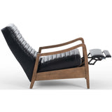 Chance Leather Recliner, Dakota Black - Modern Furniture - Accent Chairs - High Fashion Home