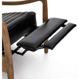 Chance Leather Recliner, Dakota Black - Modern Furniture - Accent Chairs - High Fashion Home