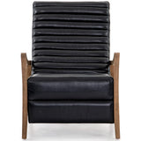 Chance Leather Recliner, Dakota Black - Modern Furniture - Accent Chairs - High Fashion Home