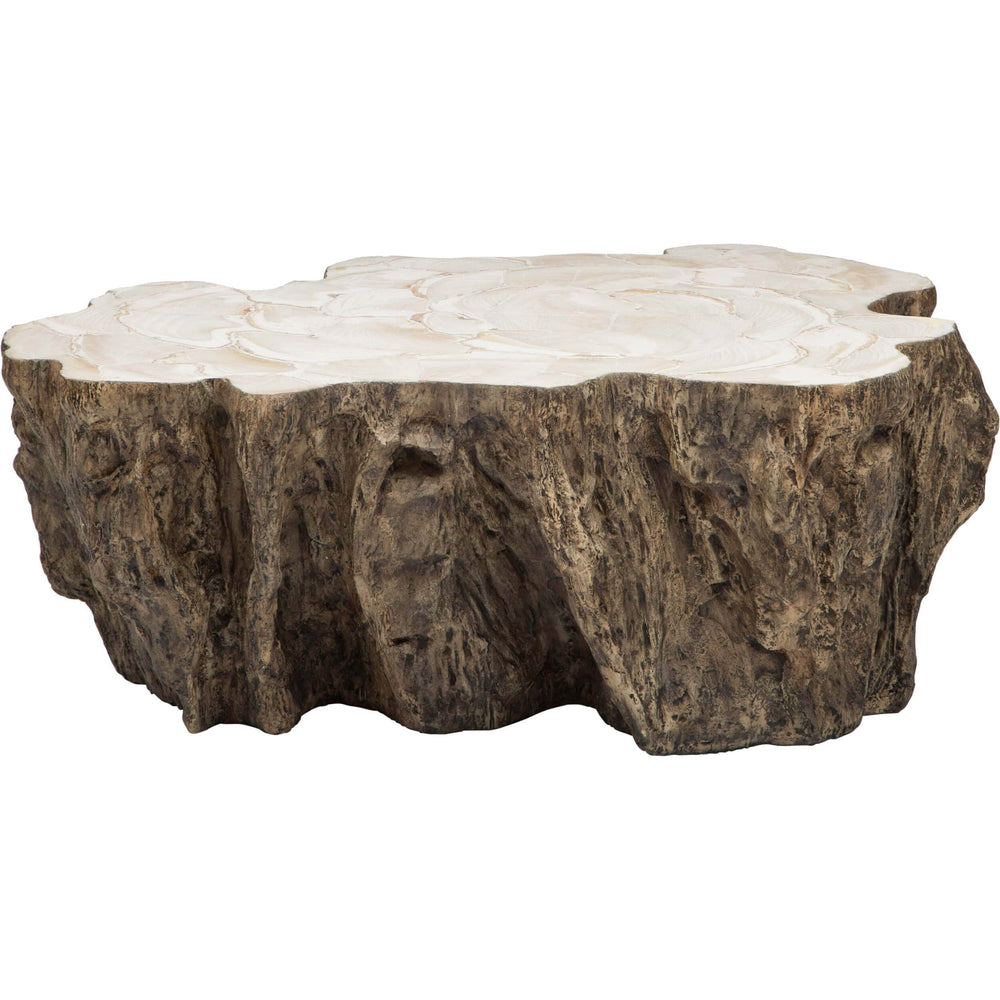 Chloe Fossilized Clam Lava Coffee Table - Modern Furniture - Coffee Tables - High Fashion Home