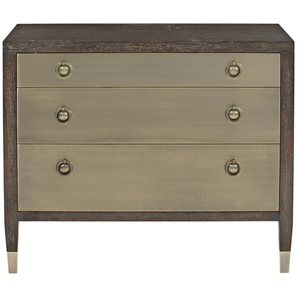 Clarendon Nightstand, Burnished Brass - Furniture - Bedroom - High Fashion Home
