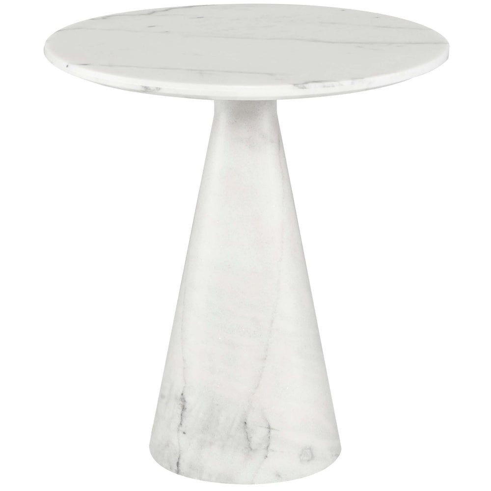 Claudio Side Table, White Marble - Furniture - Accent Tables - High Fashion Home