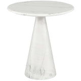 Claudio Side Table, White Marble - Furniture - Accent Tables - High Fashion Home