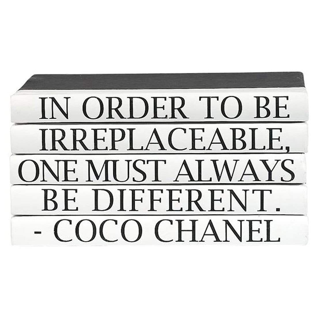 6 Vol. You can be Coco Chanel Quote / Black Covers / 9.5 - E  Lawrence, LTD.