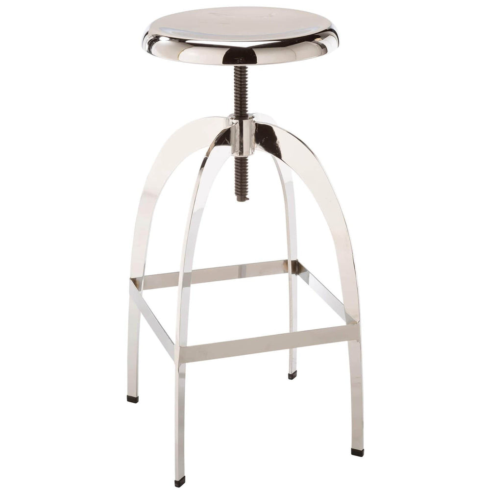 Colby Adjustable Bar Stool, Chrome - Furniture - Chairs - High Fashion Home