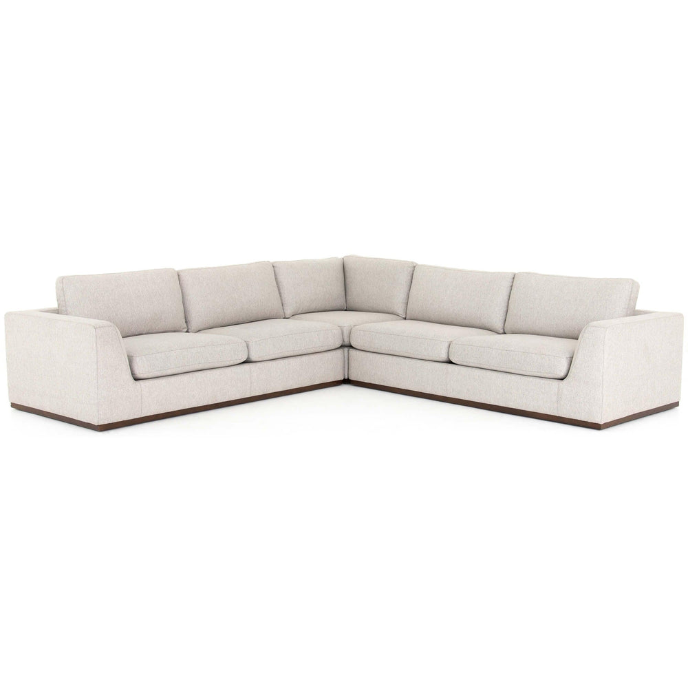 Colt 3 Piece Sectional, Aldred Silver - Modern Furniture - Sectionals - High Fashion Home