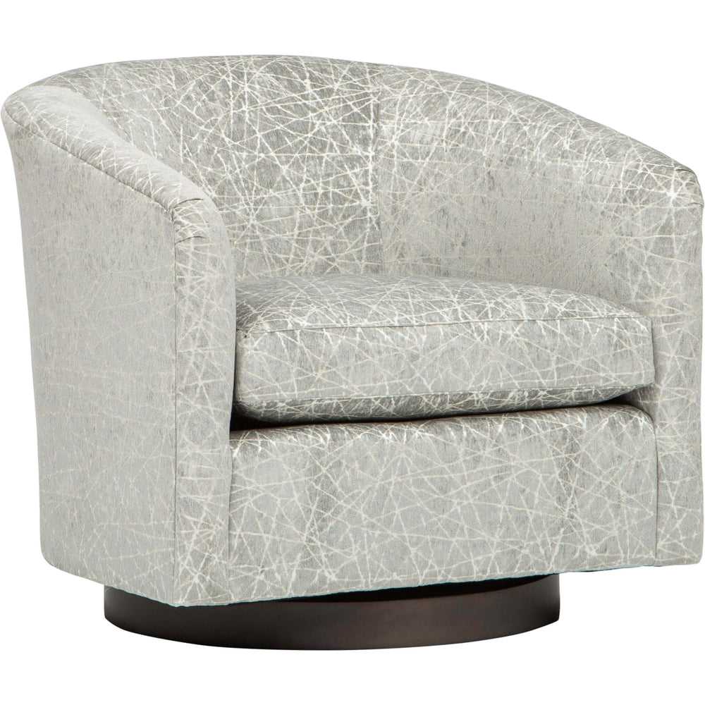 Coltrane Swivel Chair, Jax Platinum - Modern Furniture - Accent Chairs - High Fashion Home