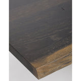 Couture Dining Table, Seared Oak/Brushed Gold Base - Modern Furniture - Dining Table - High Fashion Home