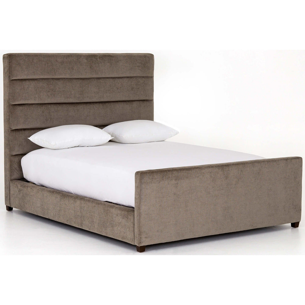 Daphne Bed, Sage Worn Velvet - Modern Furniture - Beds - High Fashion Home