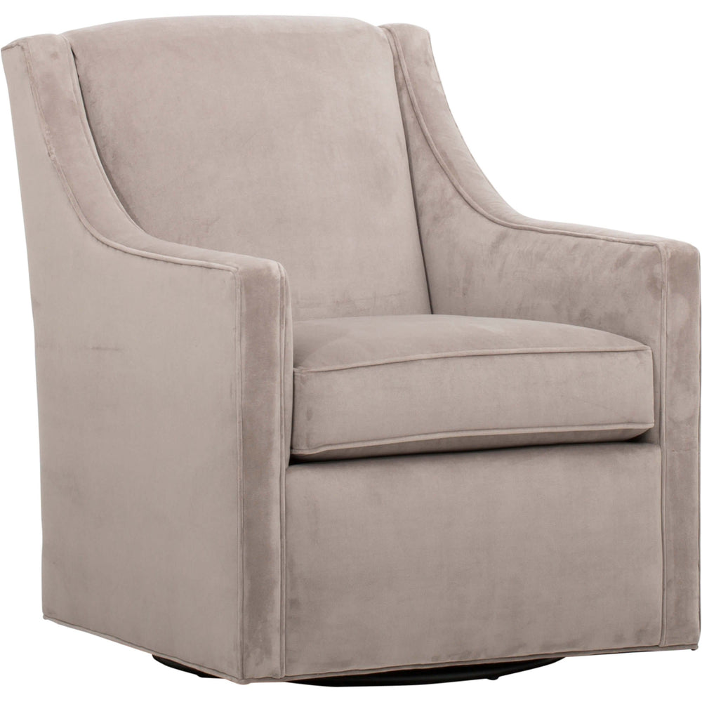 Darya Swivel Chair, Granite - Furniture - Chairs - High Fashion Home