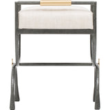 Devon Upholstered Metal Stool - Furniture - Accent Tables - High Fashion Home