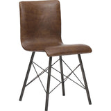 Diaw Dining Chair, Distressed Brown - Furniture - Chairs - High Fashion Home
