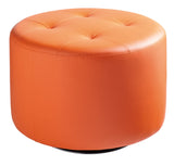 Domani Small Swivel Ottoman, Orange - Furniture - Chairs - High Fashion Home