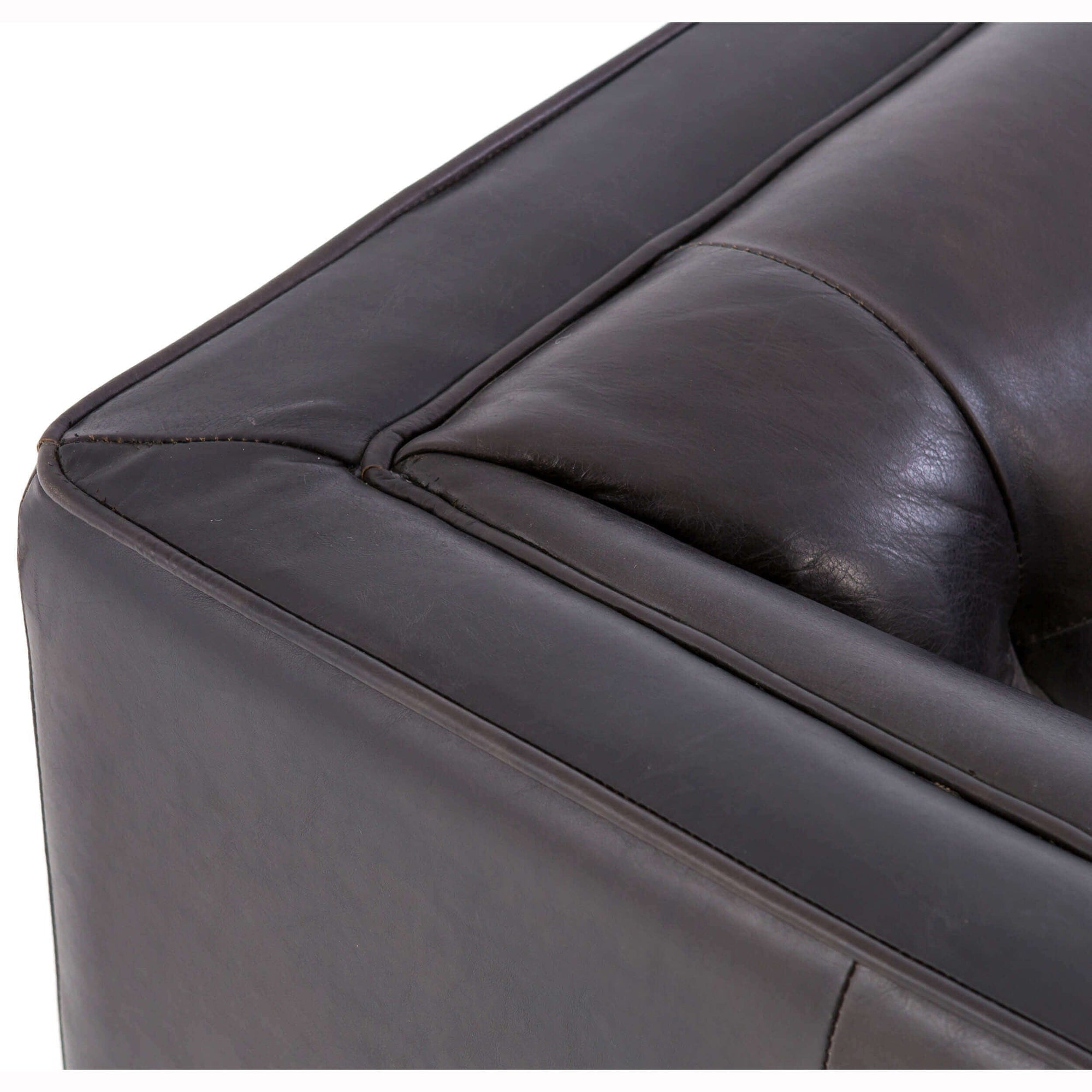 Dylan Leather Chaise, Rider Black High Fashion Home