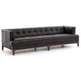 Dylan Leather Sofa, Rider Black - Modern Furniture - Sofas - High Fashion Home