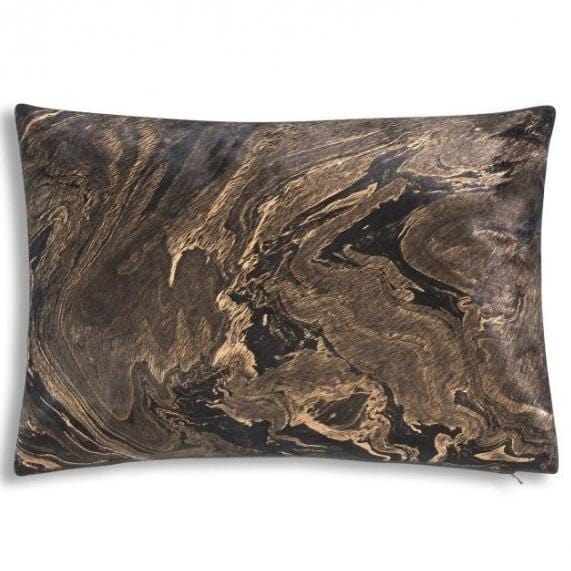 Cloud 9 Ebony Gold Lumbar Pillow - Accessories - High Fashion Home