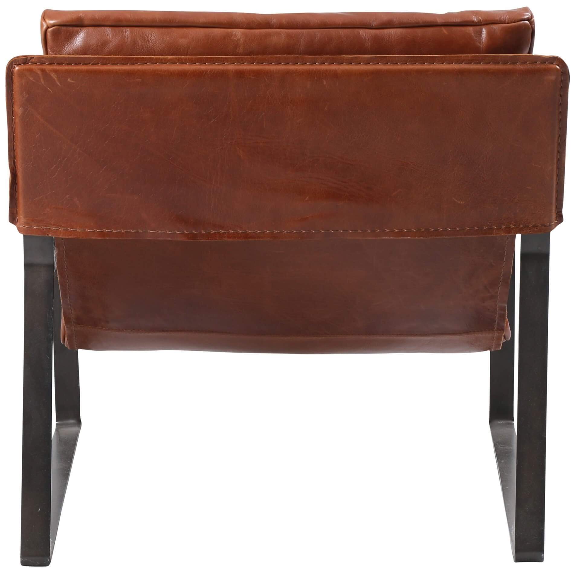 Emmett Leather Sling Chair Dakota Tobacco High Fashion Home