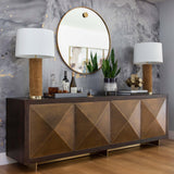 Hanging Circular Mirror, Brass - Accessories - High Fashion Home