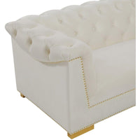 Farah Sofa, Cream - Furniture - Sofas - High Fashion Home