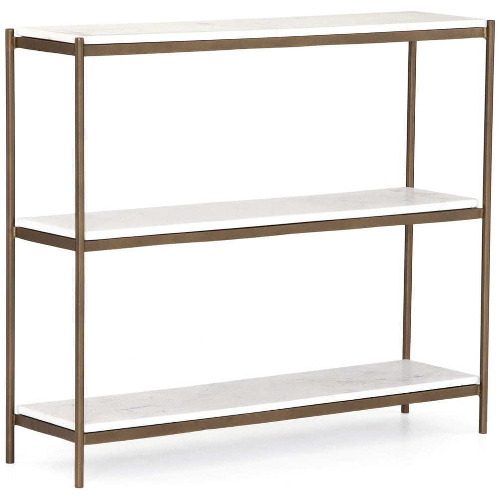 Felix Small Console Table, Antique Brass - Furniture - Accent Tables - High Fashion Home