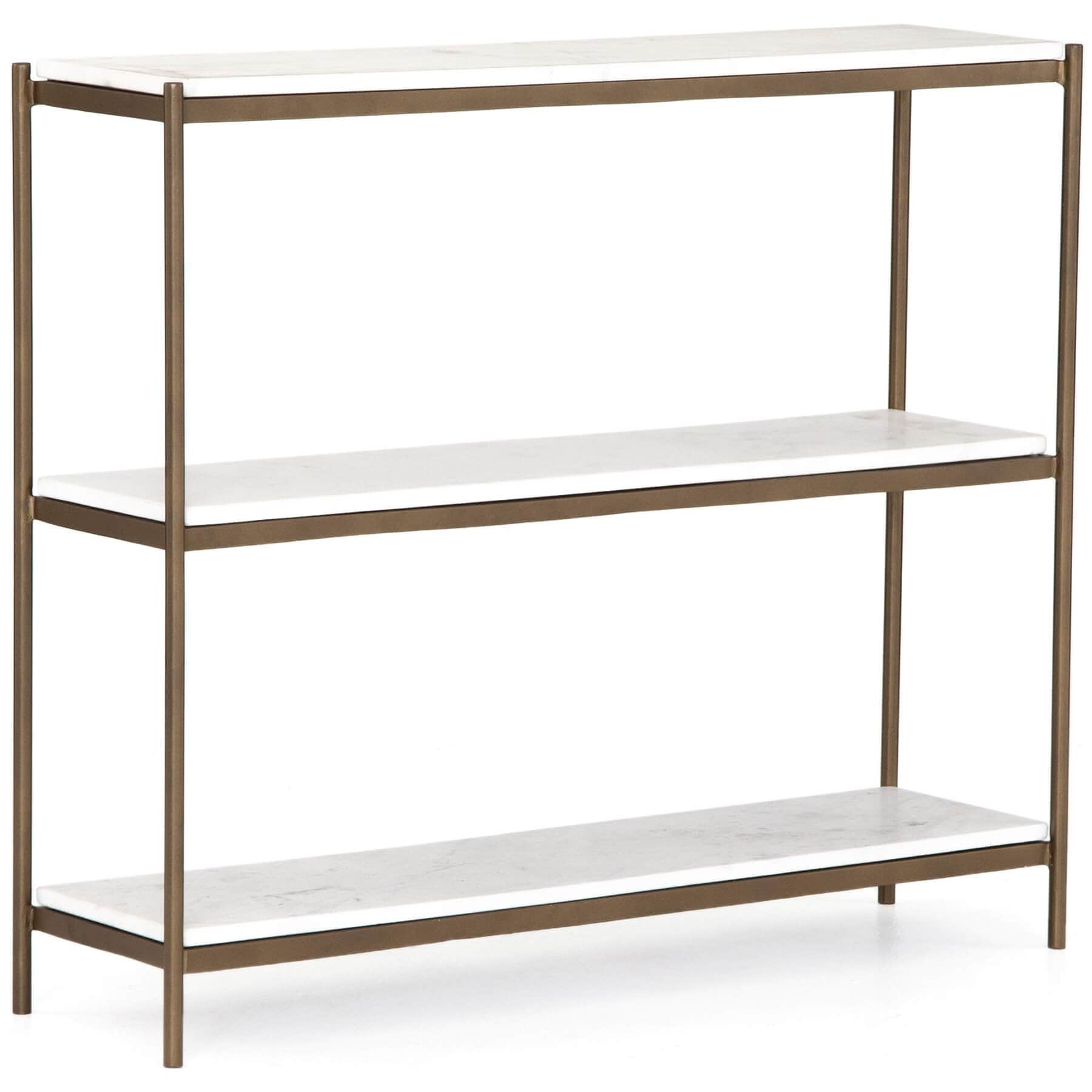Small brass sales console table