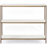 Felix Small Console Table, Antique Brass - Furniture - Accent Tables - High Fashion Home