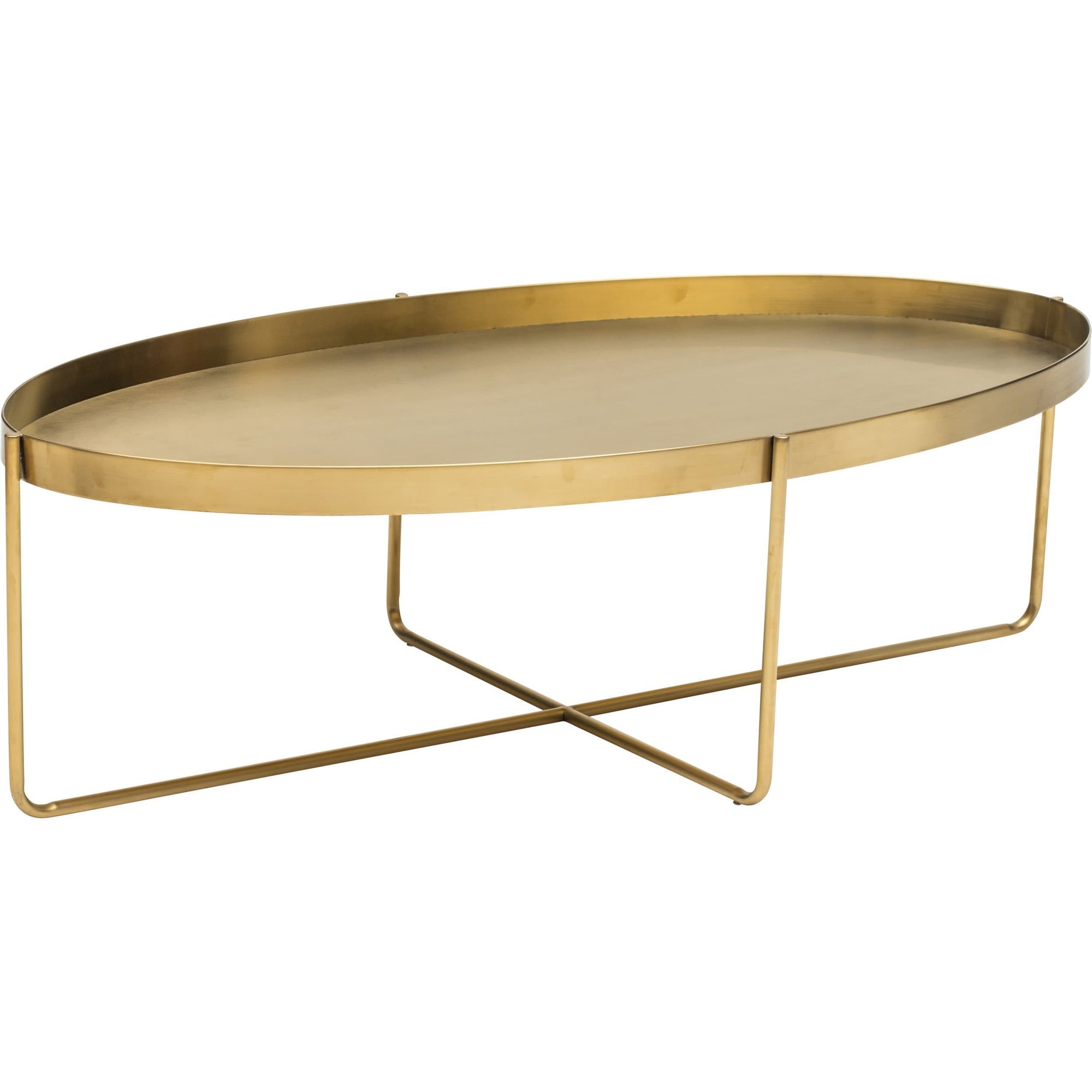 Gaultier Oval Coffee Table, Gold – High Fashion Home