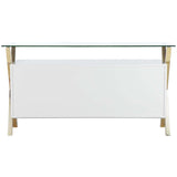 Beverly Buffet, White/Gold - Furniture - Dining - High Fashion Home