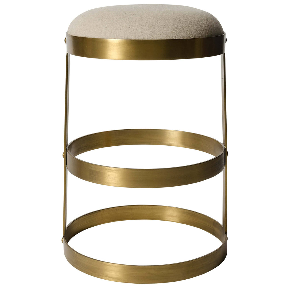 Dior Counter Stool, Antique Brass - Furniture - Dining - High Fashion Home