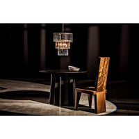 Column Dining Table, Black Steel-High Fashion Home