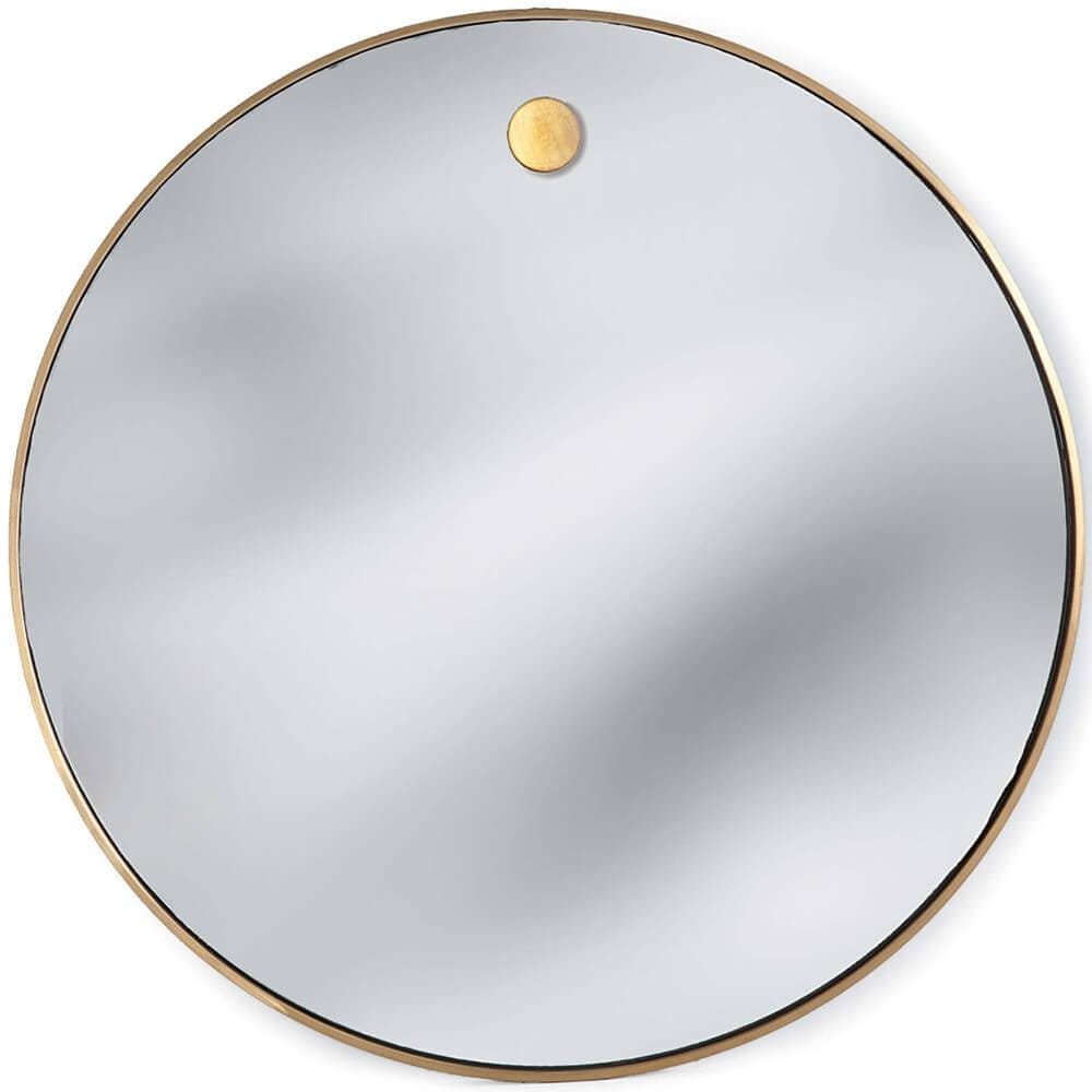 Hanging Circular Mirror, Brass - Accessories - High Fashion Home
